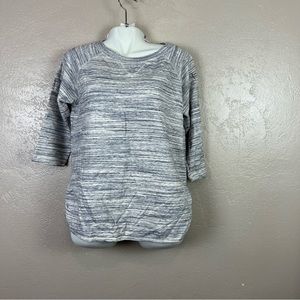 5 for $30 White stag women 3/4 sleeve cream blue sweater size large 12/14